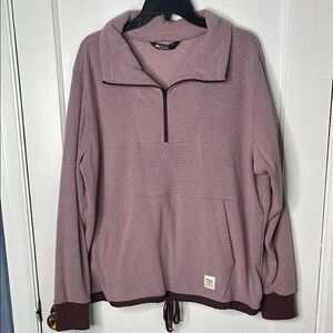 Outdoor Research XL Trail Mix Mauve Lavender Quarter-Zip Pullover Fleece Jacket